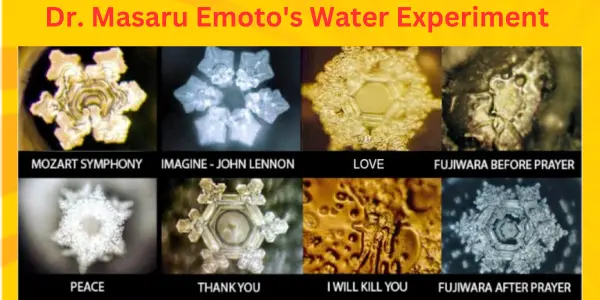 Dr. Masaru Emoto's Water Experiment, Effect of words on water, Effect of words in molecular structure of water 